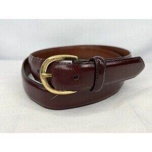 Coach Size 38 Brown Leather Belt Men Gold Tone Buckle 3921 Dress Casual